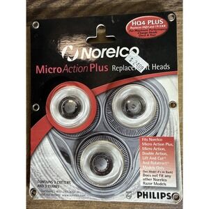Norelco Micro Action Plus HQ4 Plus Replacement Heads NEW IN PACKAGE
